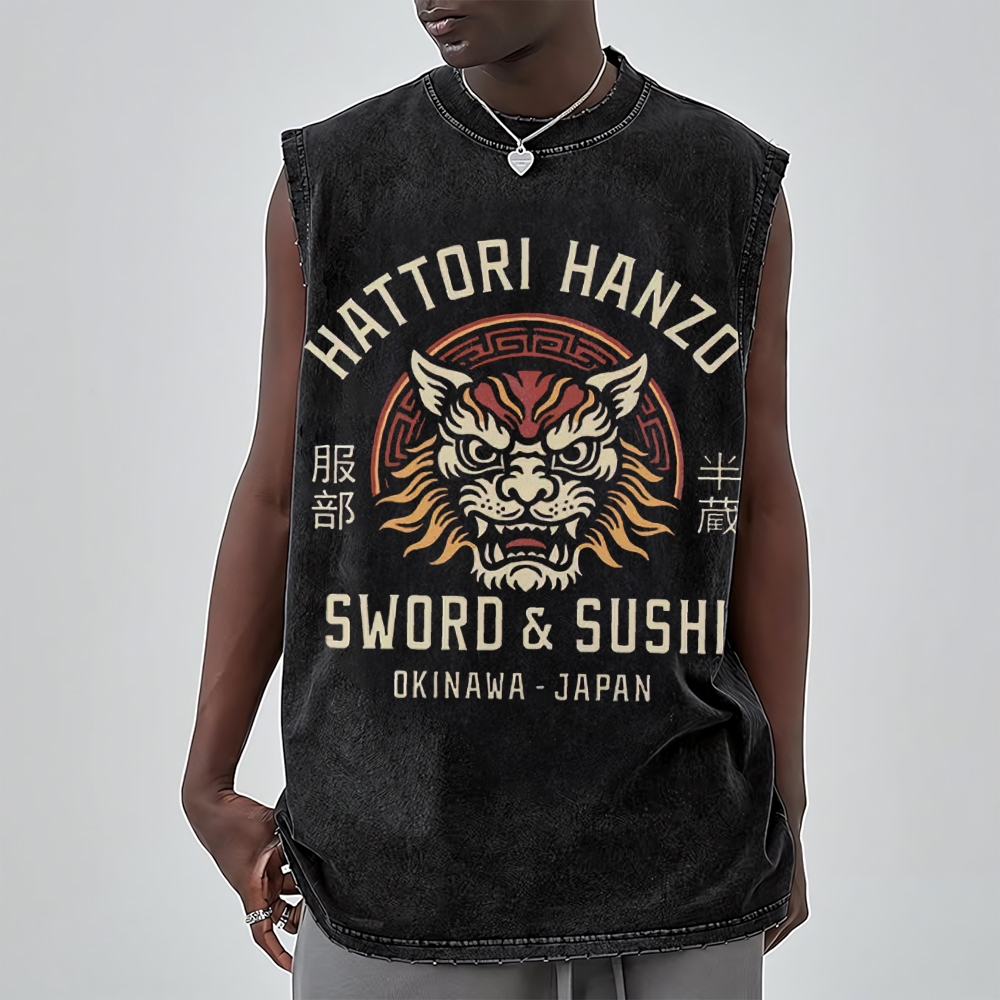  Vintage Hattori Lion Washed Vest 