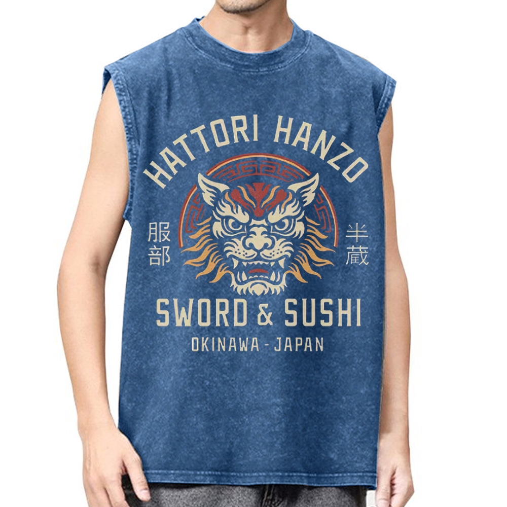  Vintage Hattori Lion Washed Vest 