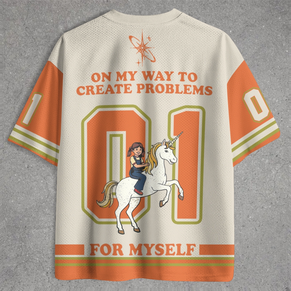 Retro Unicorn Mushroom Sarcastic Quote Jersey Shirts