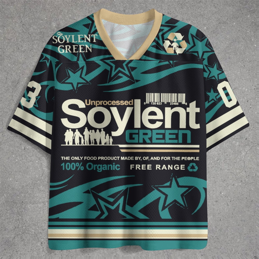 Soylent Green Dystopian Star Tribal Jersey Shirts