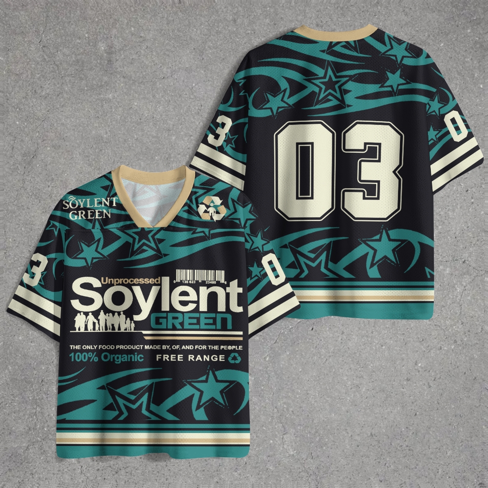 Soylent Green Dystopian Star Tribal Jersey Shirts