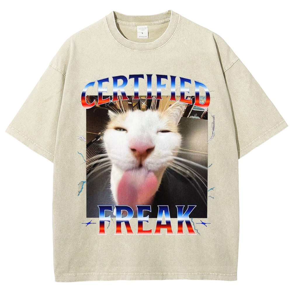 Pixel Shades Hip Hop Puppet Character Blunt Graphic Washed T-shirt