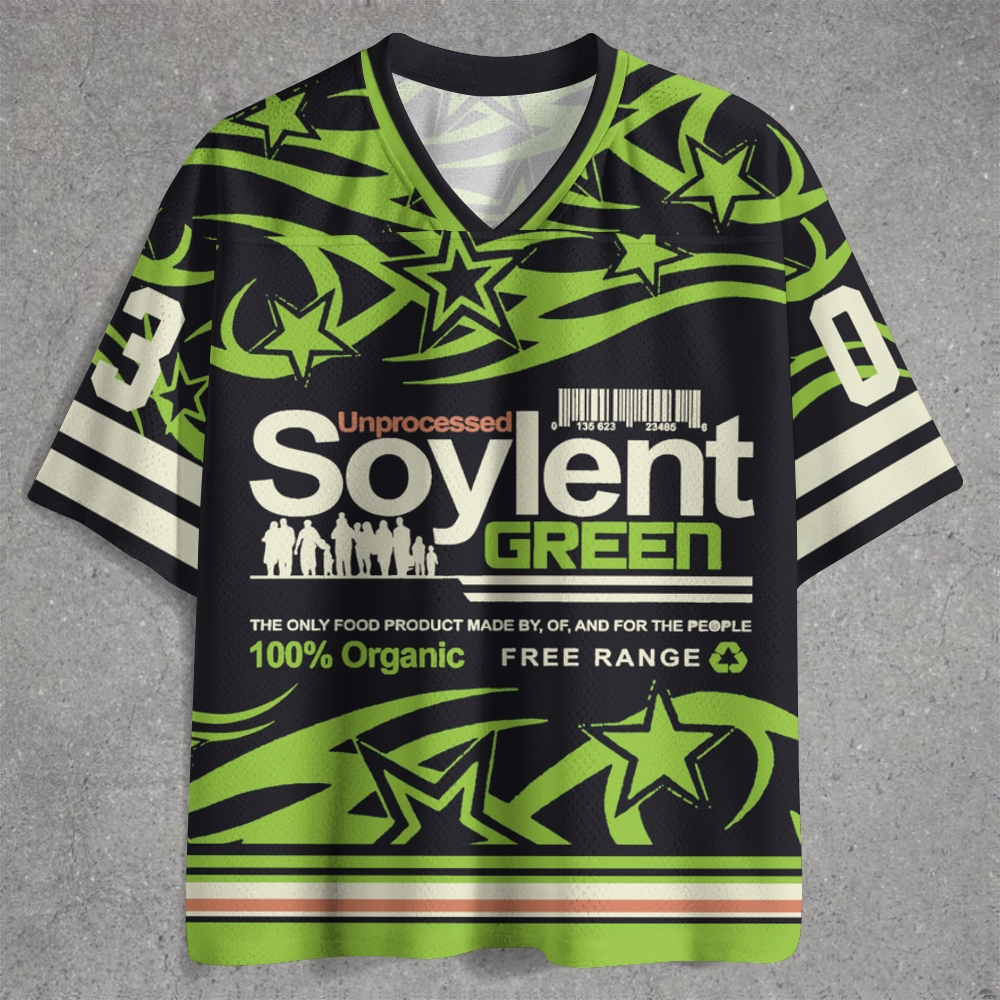 Soylent Green Dystopian Star Tribal Jersey Shirts