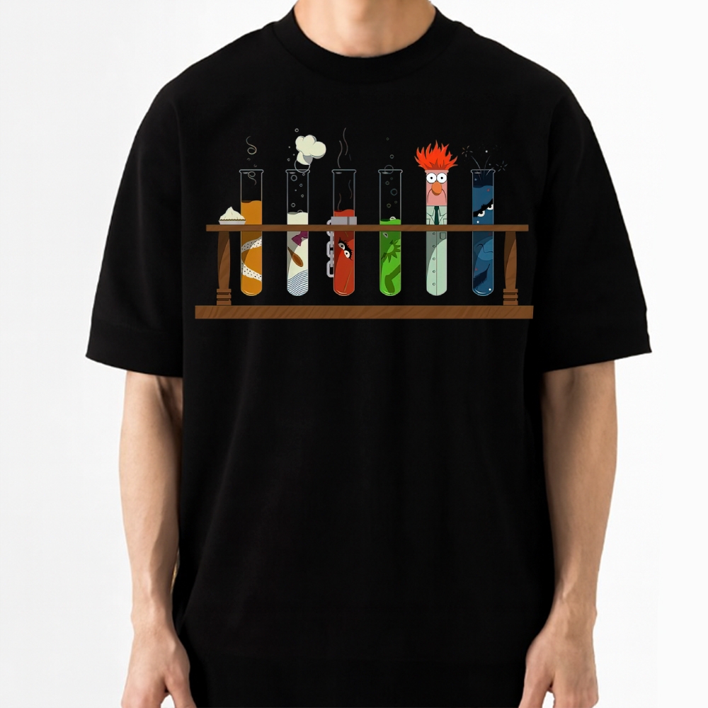Muppet Character Lab Test Tube Science Cartoon Cotton T-shirt