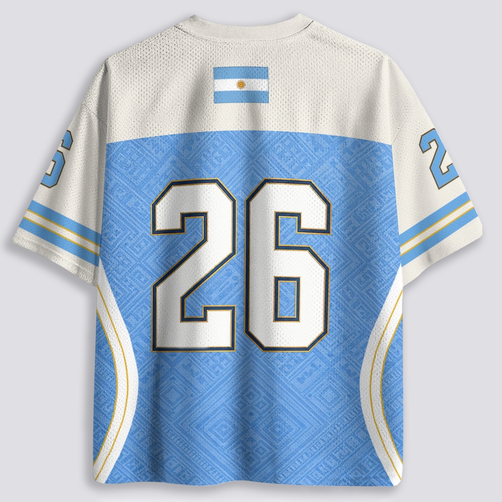 Vintage Argentina Soccer Heritage Mesh Jersey