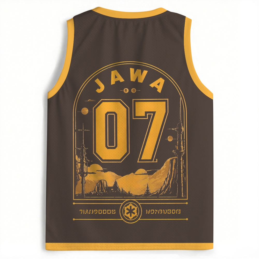 Jawa Droid Sales Retro Brown Yellow Mesh Jersey Tank 