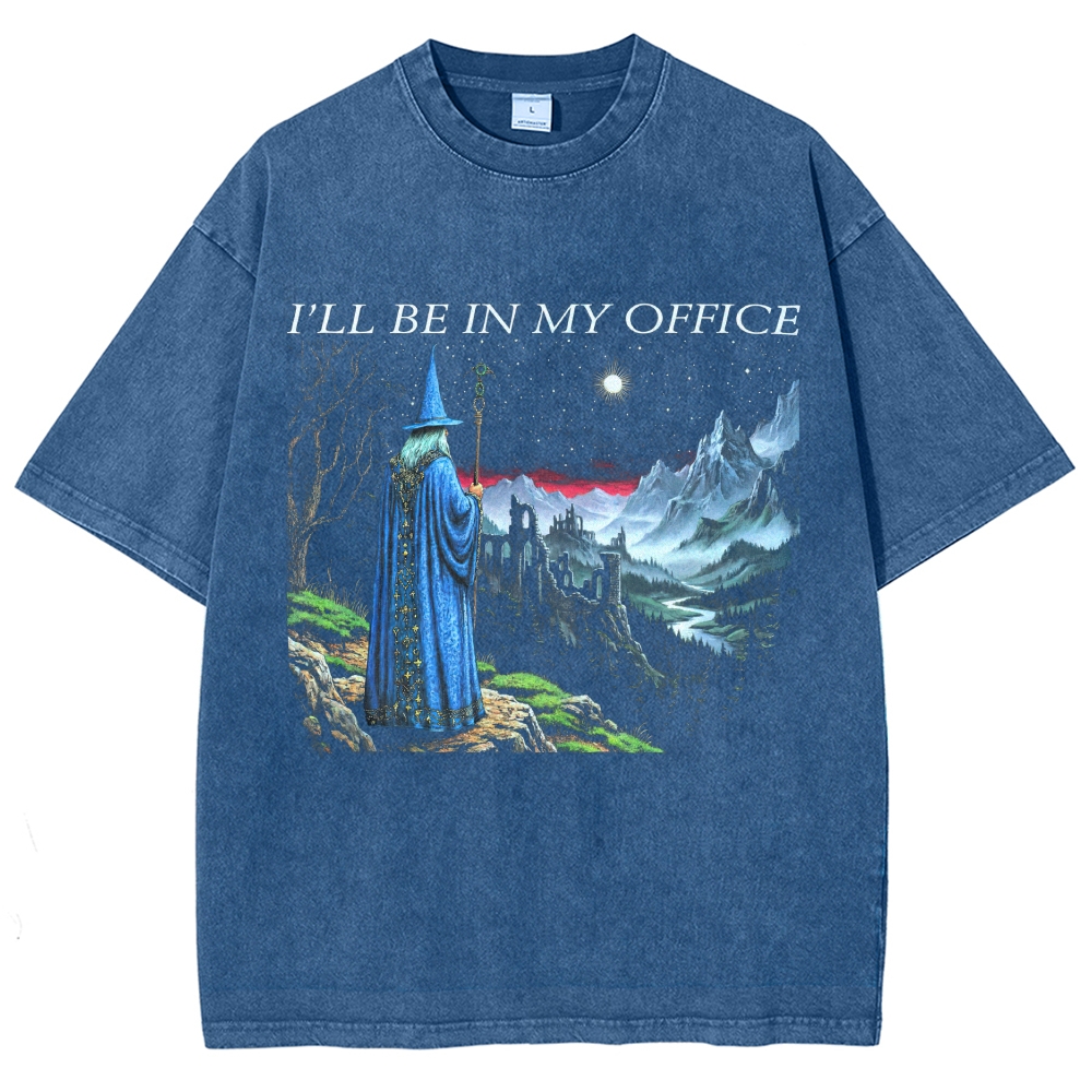 I'll Be In My Office Washed T-Shirt 