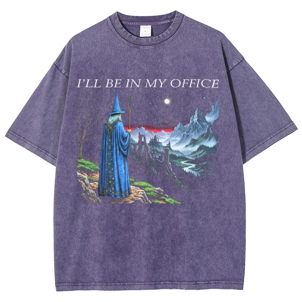 I'll Be In My Office Washed T-Shirt 