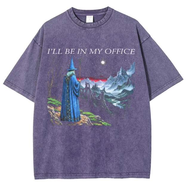 I'll Be In My Office Washed T-Shirt 