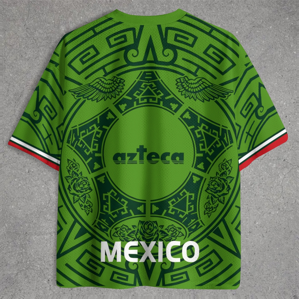  Floral Religious Figure Soccer Green Jersey Shirts