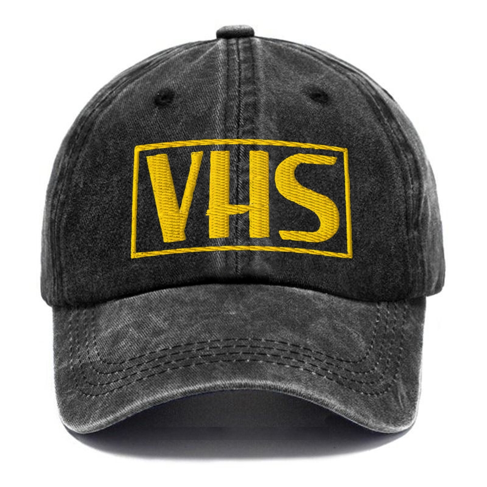  Yellow Rectangle Block Logo Unisex Vintage Casual Washed Cap