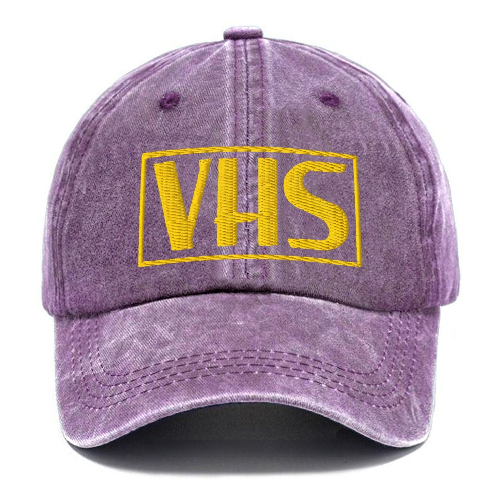  Yellow Rectangle Block Logo Unisex Vintage Casual Washed Cap