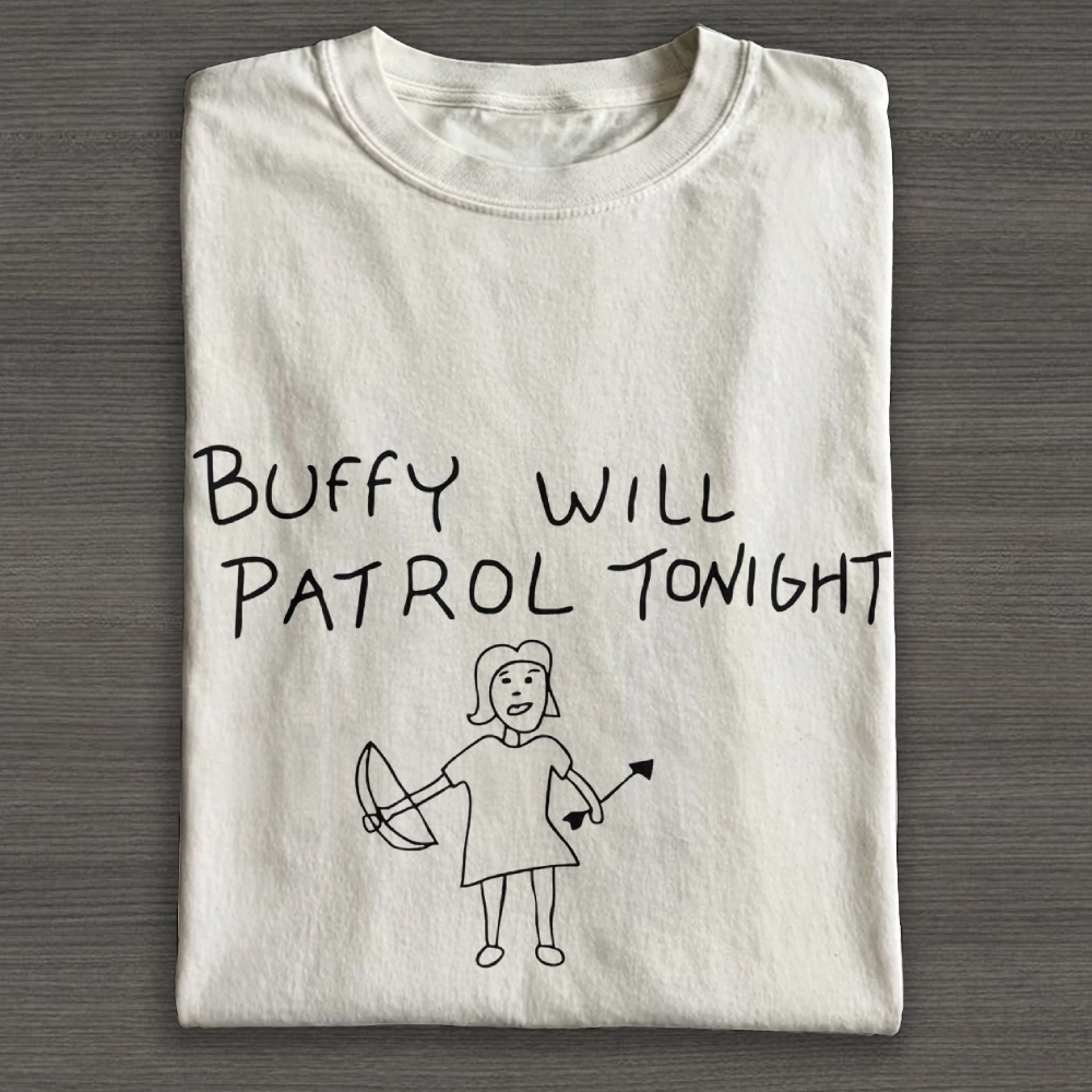 Buffy Will Patrol Tonight Cotton T-shirt 