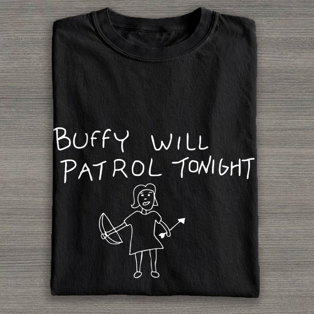 Buffy Will Patrol Tonight Cotton T-shirt 