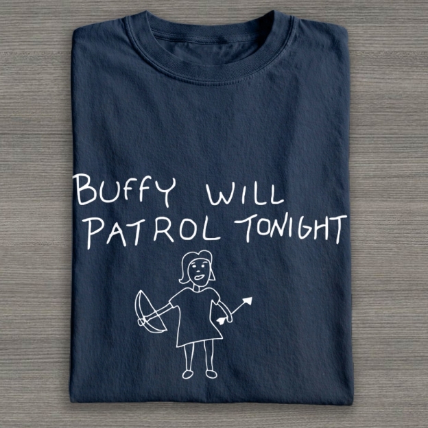 Buffy Will Patrol Tonight Cotton T-shirt 