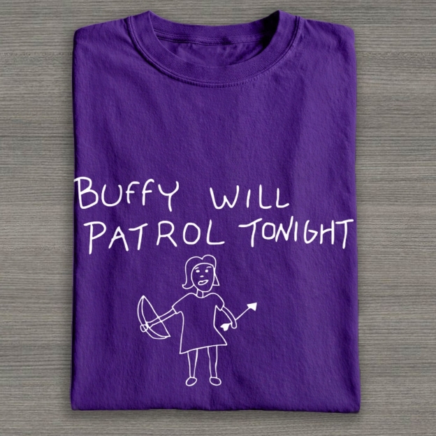 Buffy Will Patrol Tonight Cotton T-shirt 