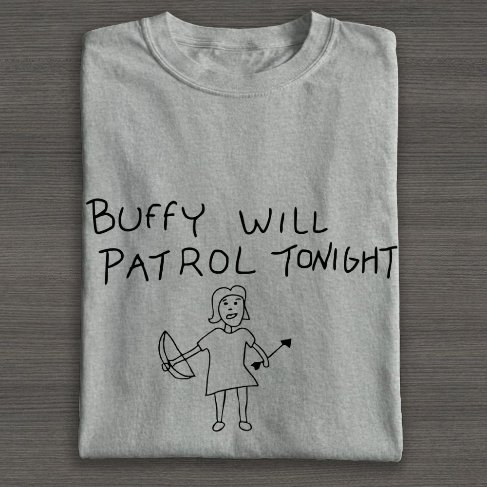 Buffy Will Patrol Tonight Cotton T-shirt 