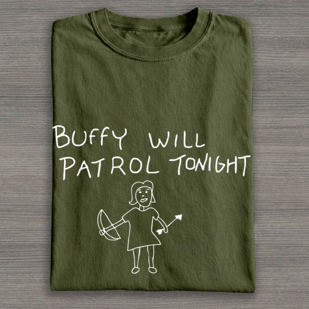 Buffy Will Patrol Tonight Cotton T-shirt 