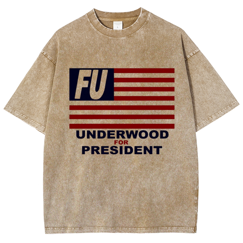 Campaign Flag Quote Washed T-Shirt