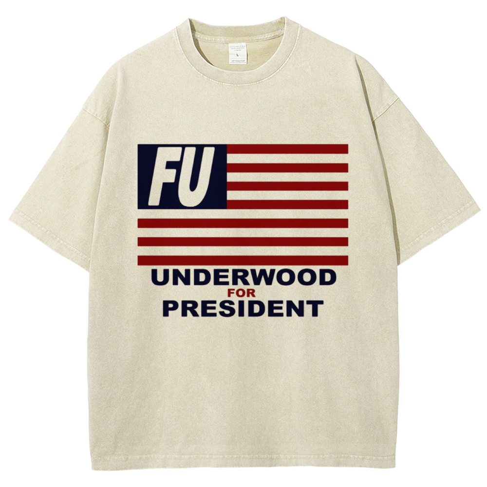 Campaign Flag Quote Washed T-Shirt