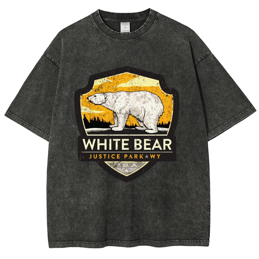 Shield Polar Bear Park Badge Washed T-Shirt