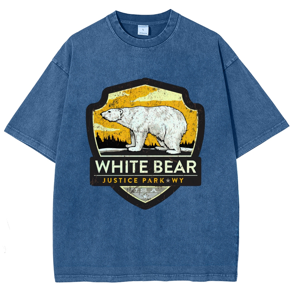 Shield Polar Bear Park Badge Washed T-Shirt