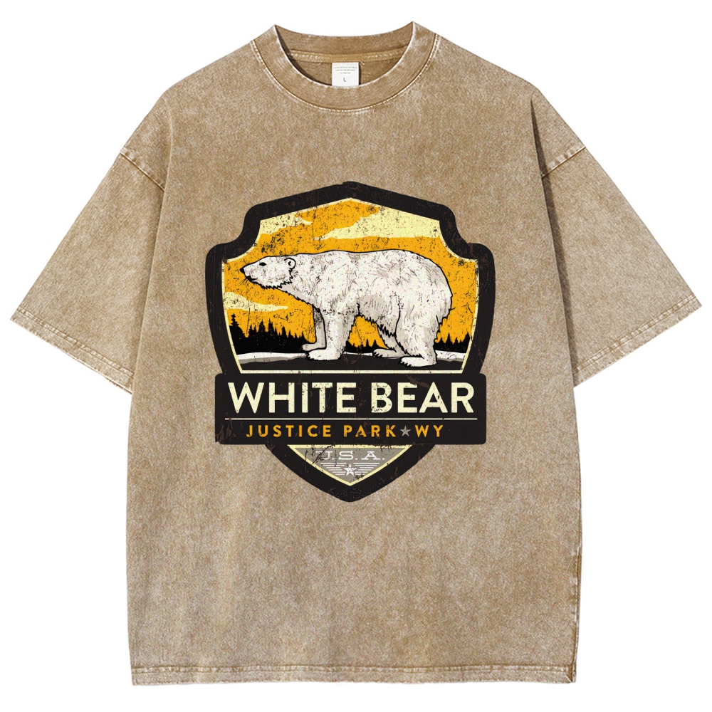 Shield Polar Bear Park Badge Washed T-Shirt