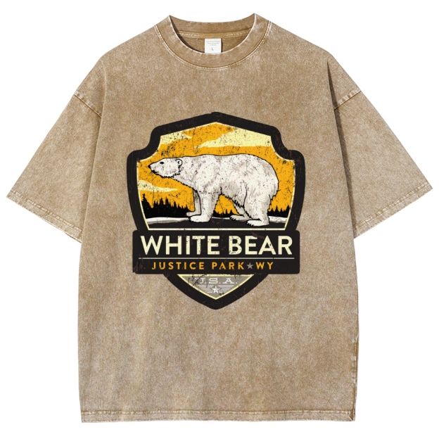Shield Polar Bear Park Badge Washed T-Shirt