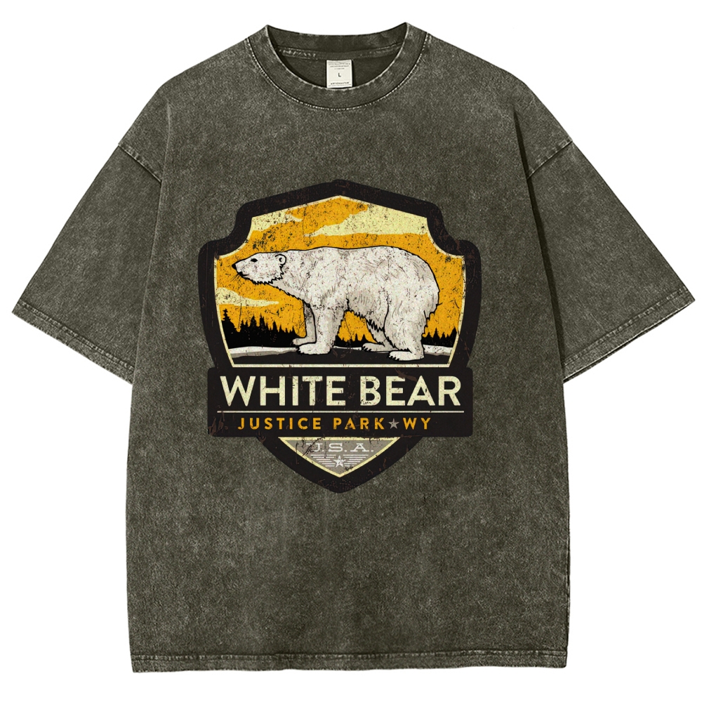 Shield Polar Bear Park Badge Washed T-Shirt
