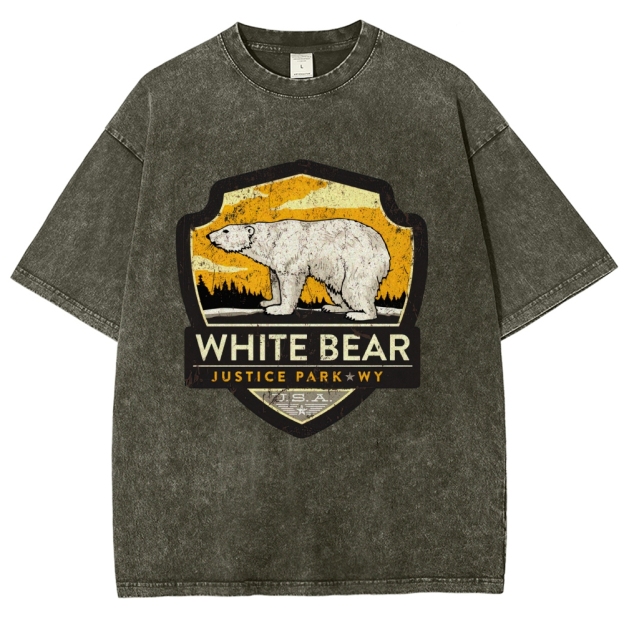 Shield Polar Bear Park Badge Washed T-Shirt