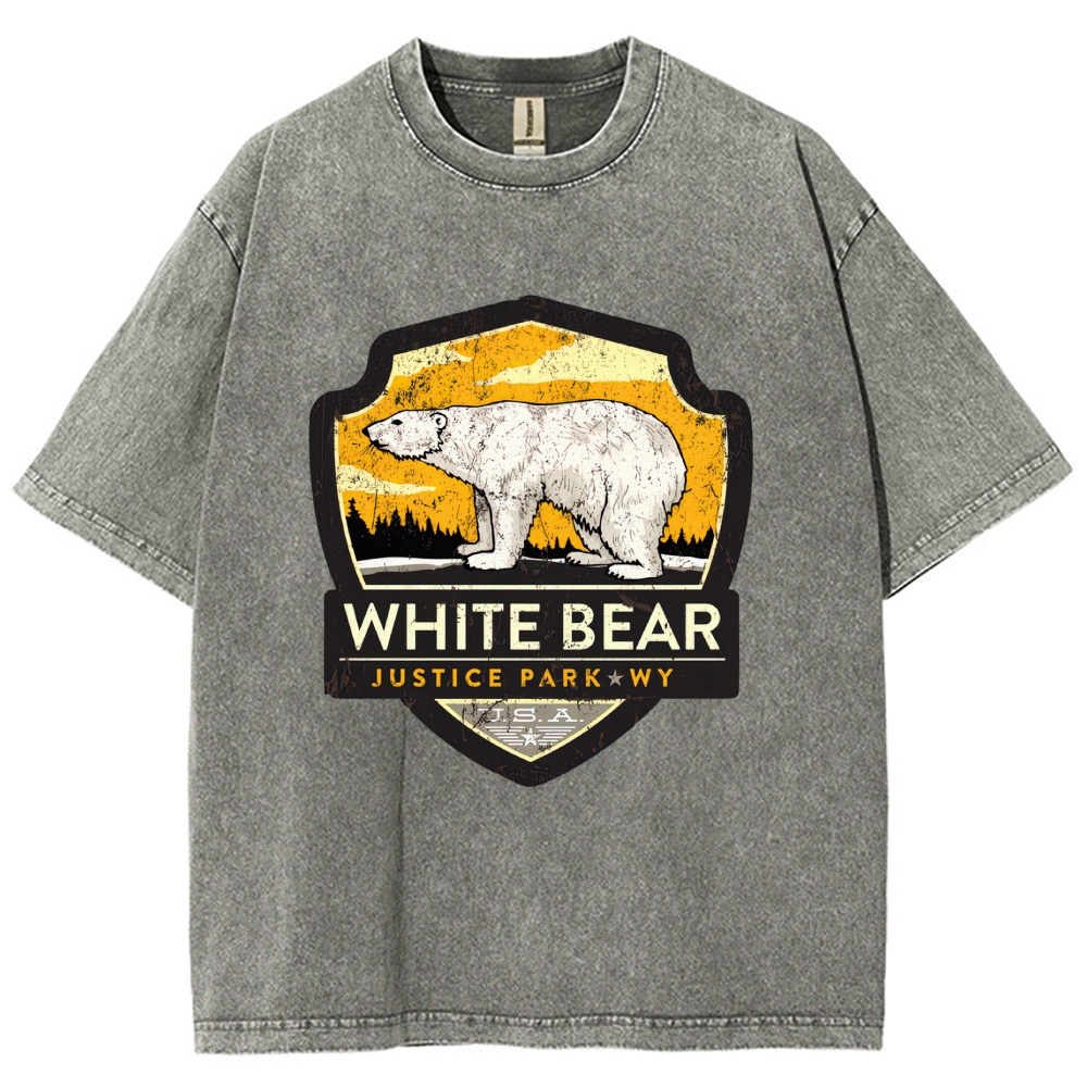 Shield Polar Bear Park Badge Washed T-Shirt
