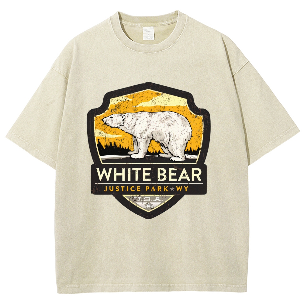 Shield Polar Bear Park Badge Washed T-Shirt