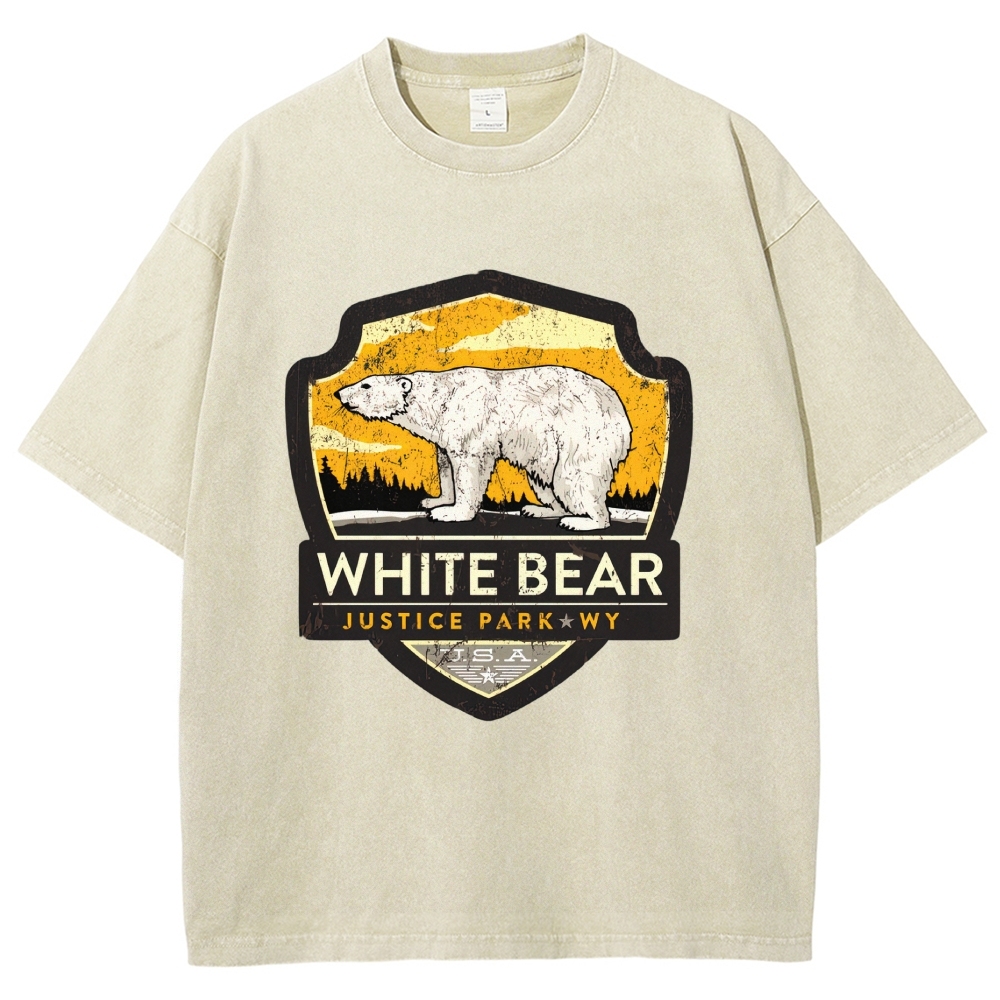 Shield Polar Bear Park Badge Washed T-Shirt