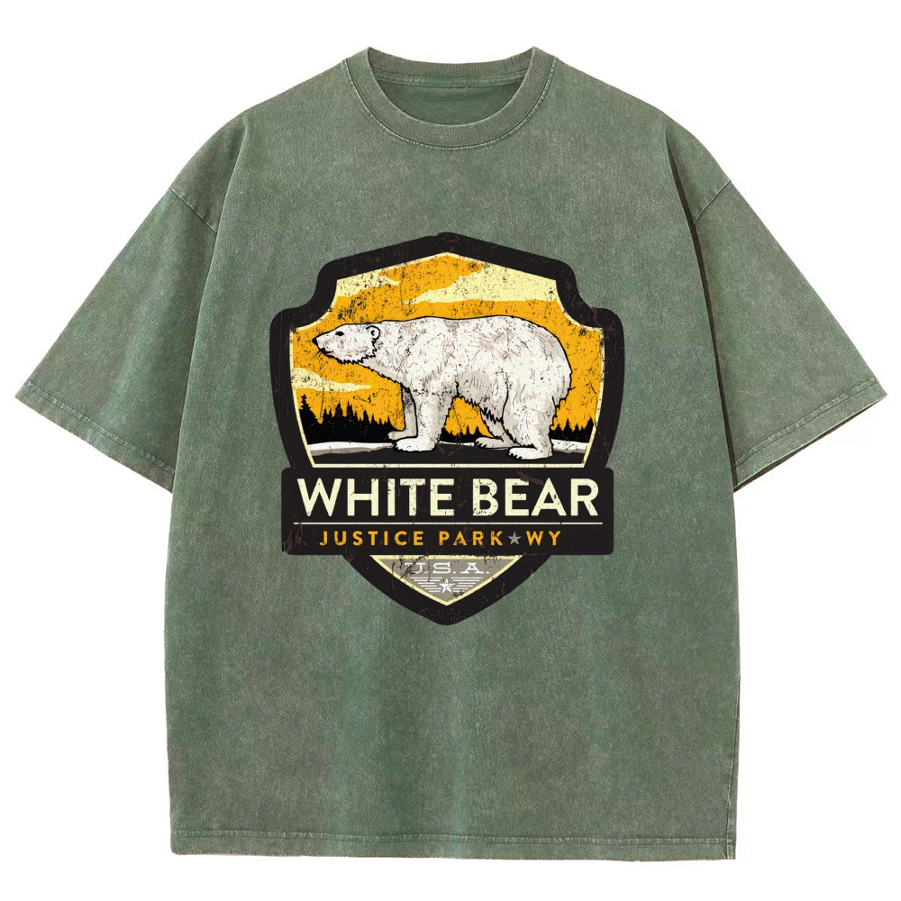 Shield Polar Bear Park Badge Washed T-Shirt