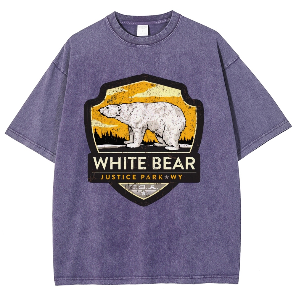 Shield Polar Bear Park Badge Washed T-Shirt