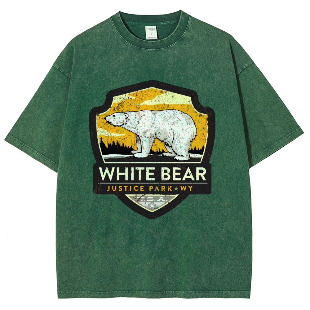 Shield Polar Bear Park Badge Washed T-Shirt