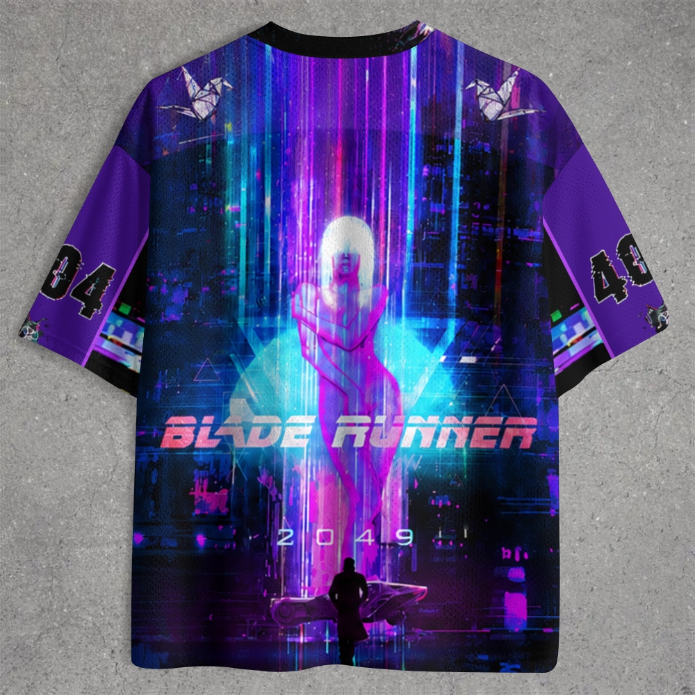 Glitch Eye Origami Unicorn Purple Jersey Shirts