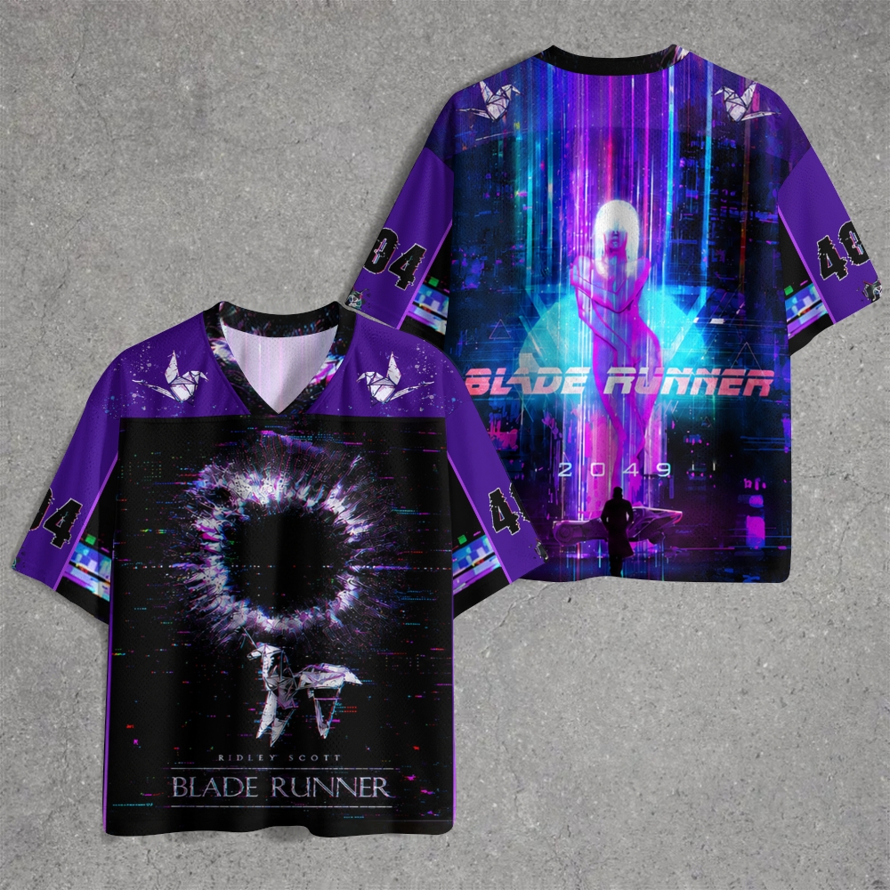 Glitch Eye Origami Unicorn Purple Jersey Shirts