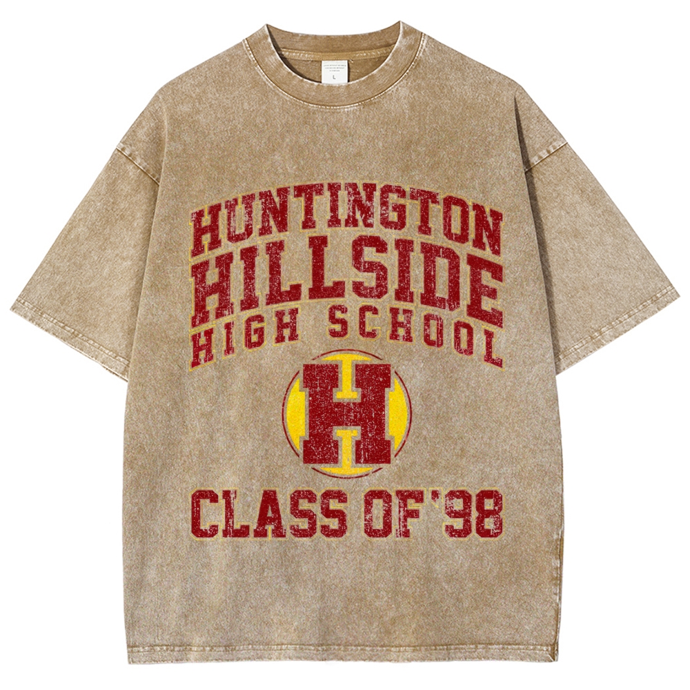 College Varsity Cracked Font Washed T-Shirt