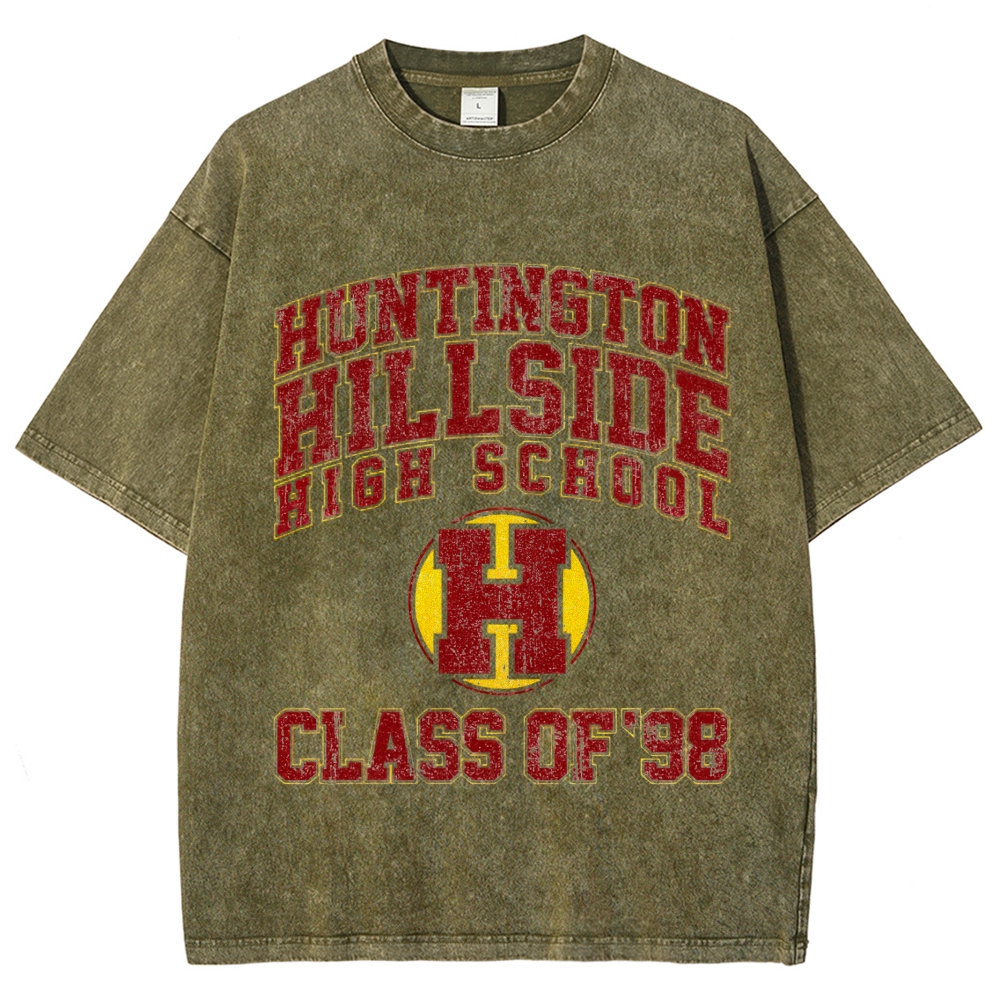 College Varsity Cracked Font Washed T-Shirt