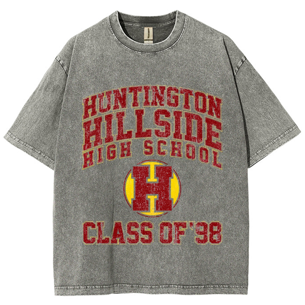 College Varsity Cracked Font Washed T-Shirt