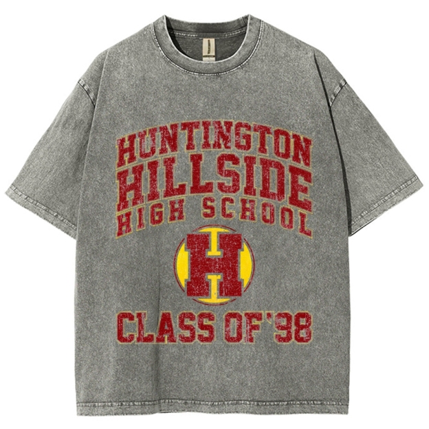 College Varsity Cracked Font Washed T-Shirt