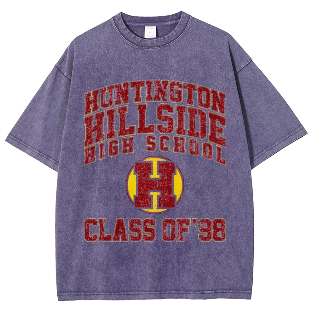College Varsity Cracked Font Washed T-Shirt