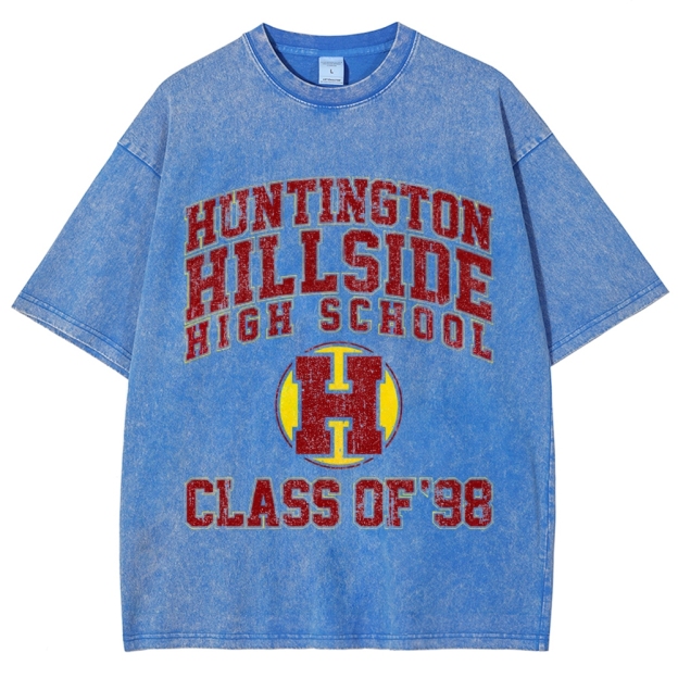 College Varsity Cracked Font Washed T-Shirt