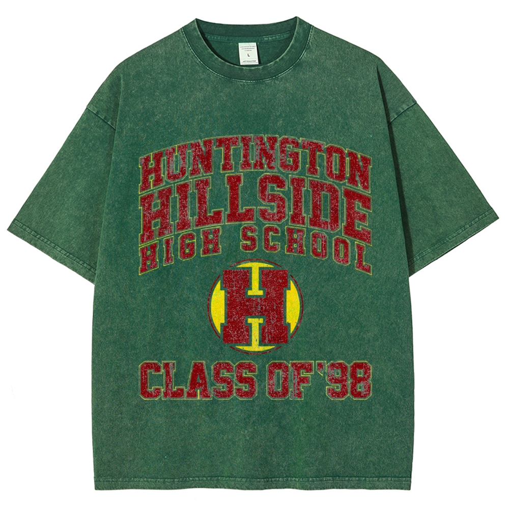 College Varsity Cracked Font Washed T-Shirt