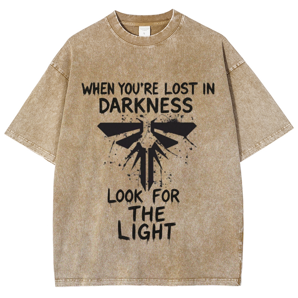 Splatter Ink Insect Symbol Inspirational Quote Washed T-Shirt