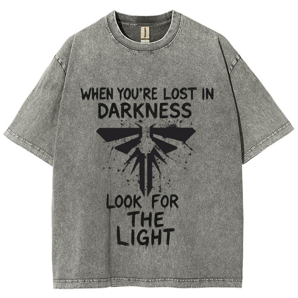 Splatter Ink Insect Symbol Inspirational Quote Washed T-Shirt