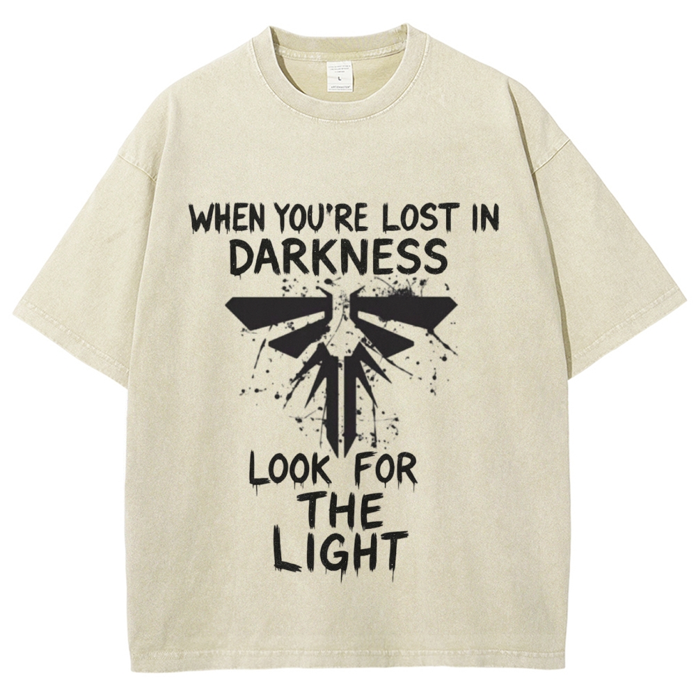 Splatter Ink Insect Symbol Inspirational Quote Washed T-Shirt