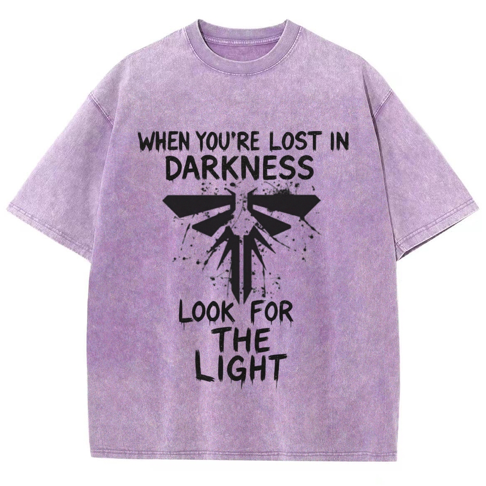 Splatter Ink Insect Symbol Inspirational Quote Washed T-Shirt