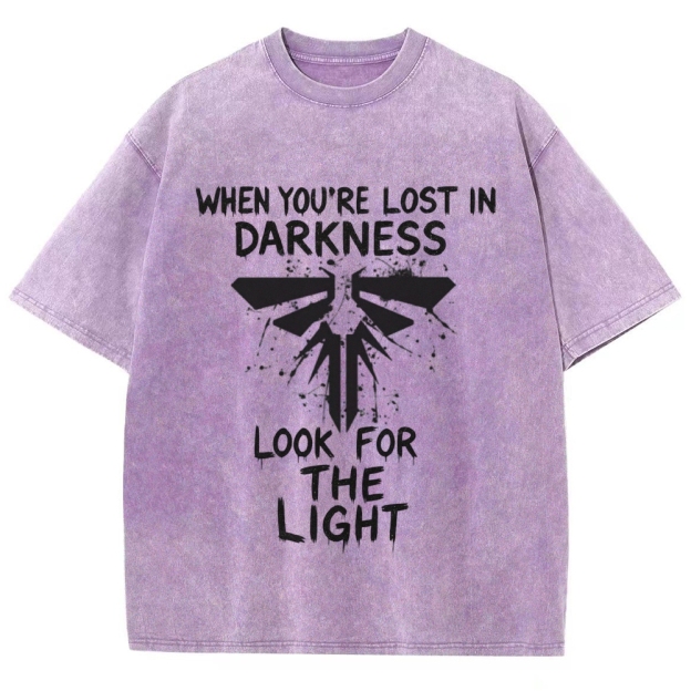 Splatter Ink Insect Symbol Inspirational Quote Washed T-Shirt